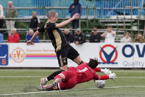HOEK ,29-08-2026 , Sportpark Denoek , season 2026 / 2027 ,  Dutch Tweede Divisie football  , match between HSV Hoek and Spakenburg, picture shows
